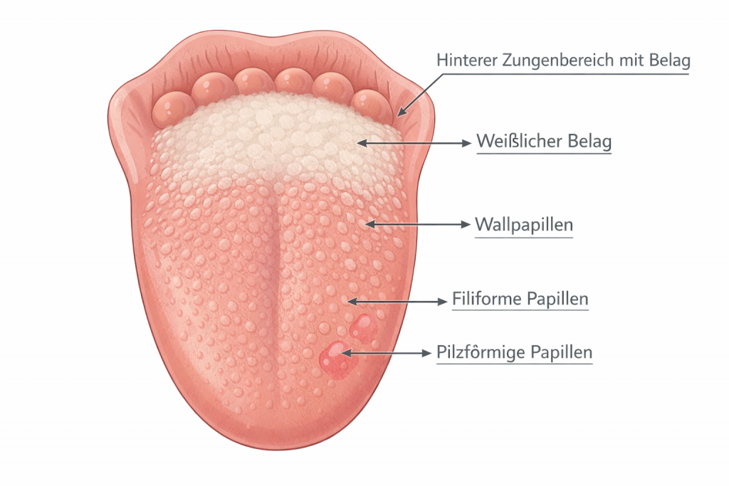 Schema Zunge und Zungenbelag