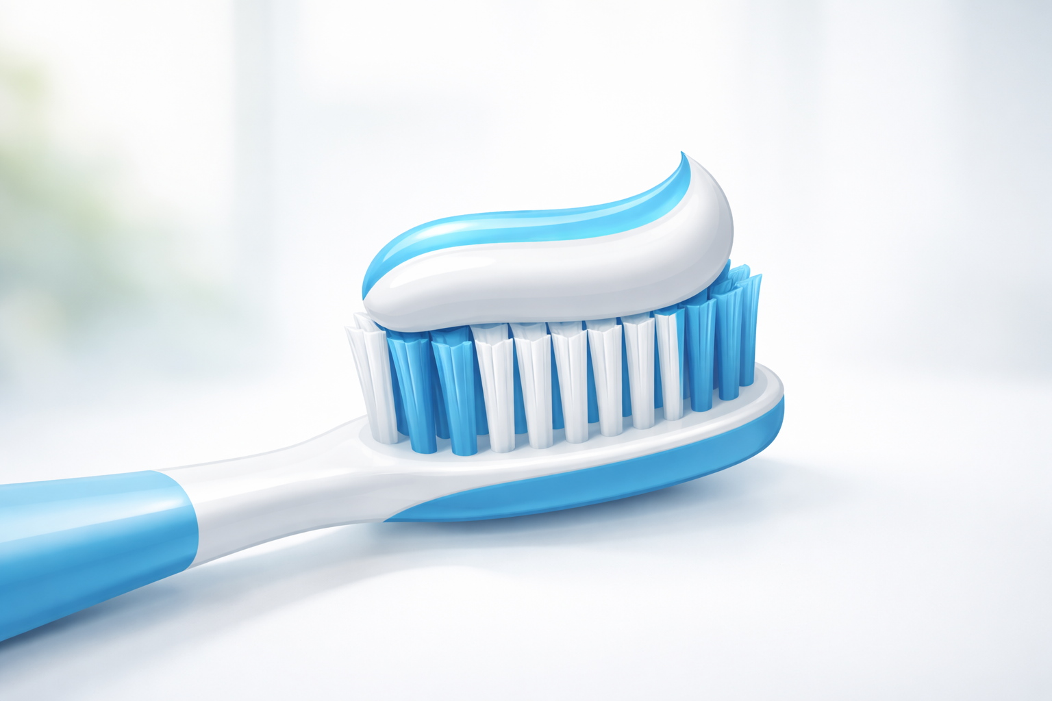 Zahnbürste mit Zahnpasta in Nahaufnahme als Symbol für tägliche Mundhygiene